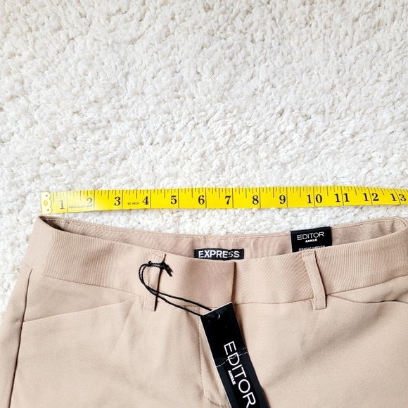 NWT Tan Express Editor ankle straight through hip & thigh size 00 Capri slacks - Picture 8 of 15
